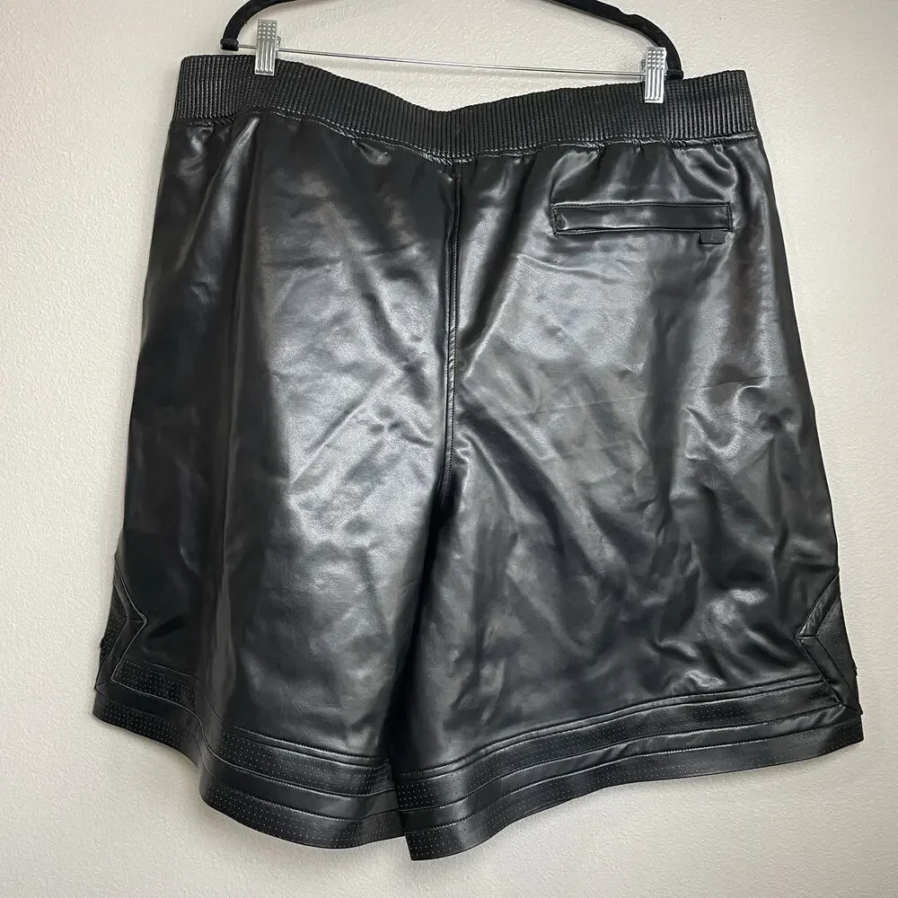 Nike Air Jordan Faux Leather Loose Fit Shorts Black HV0077-010 Size 3XL RARE - Picture 8 of 9